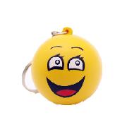 PU smiley ball key ring